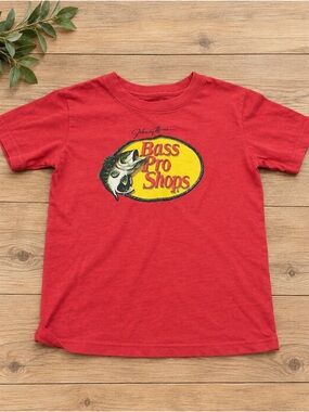 Bass Pro Shops Red Kids Graphic Tee with Yellow Logo